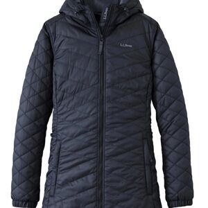 L.L. Bean Women's Navy Quilted Puffer Coat